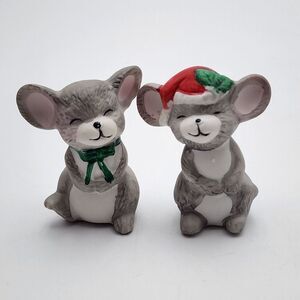 Vintage Mistletoe Mice Salt & Pepper Christmas Around the‎ World House of Lloyd